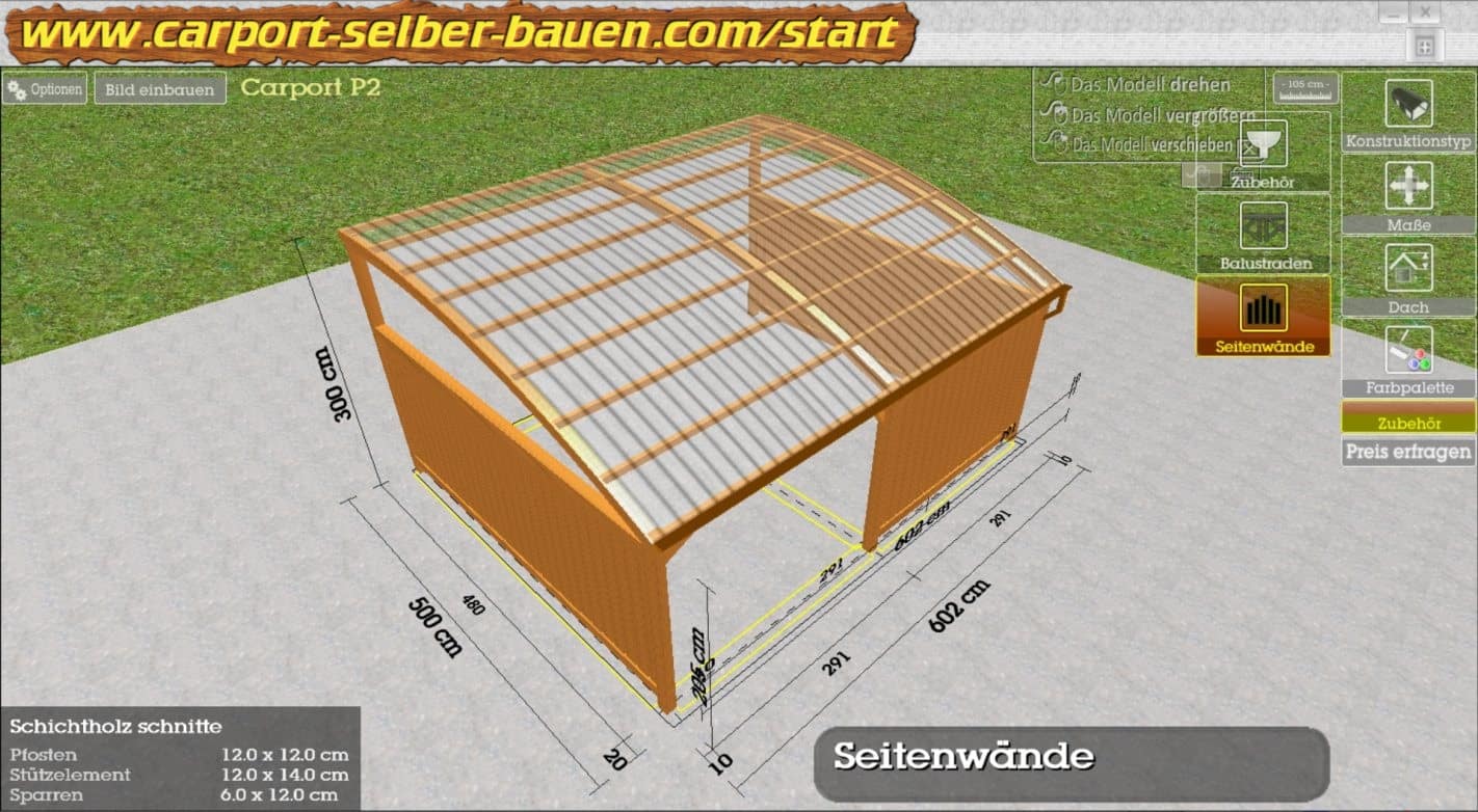 Premium 3D Planungs Software carport selber bauen